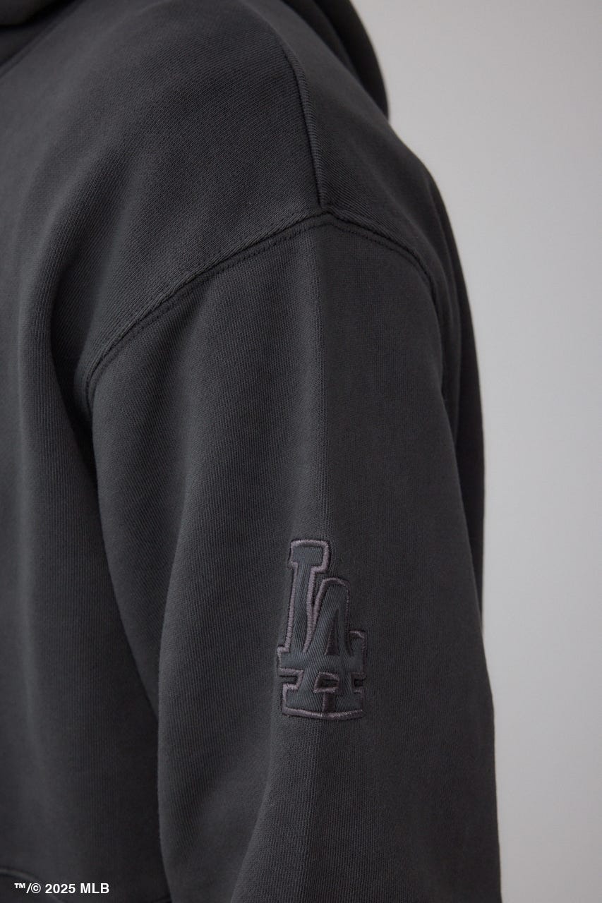 【MLB】AZUL ピグメント ジップパーカー BLK M