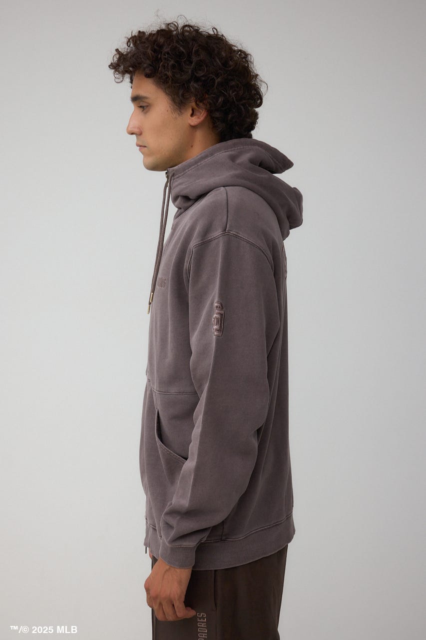 【MLB】AZUL ピグメント ジップパーカー BRN M