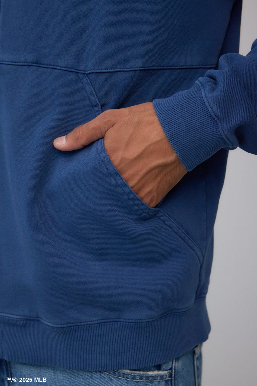 【MLB】AZUL ピグメント ジップパーカー NVY M