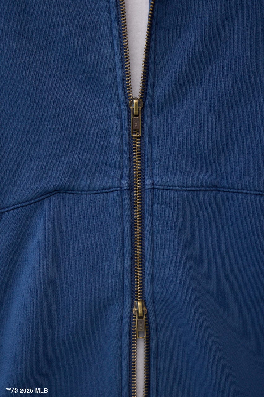 【MLB】AZUL ピグメント ジップパーカー NVY M