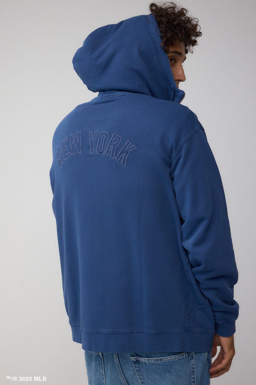 【MLB】AZUL ピグメント ジップパーカー NVY M