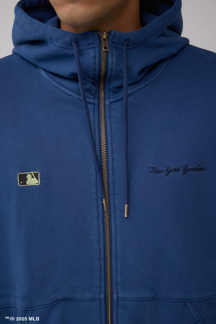 【MLB】AZUL ピグメント ジップパーカー NVY M