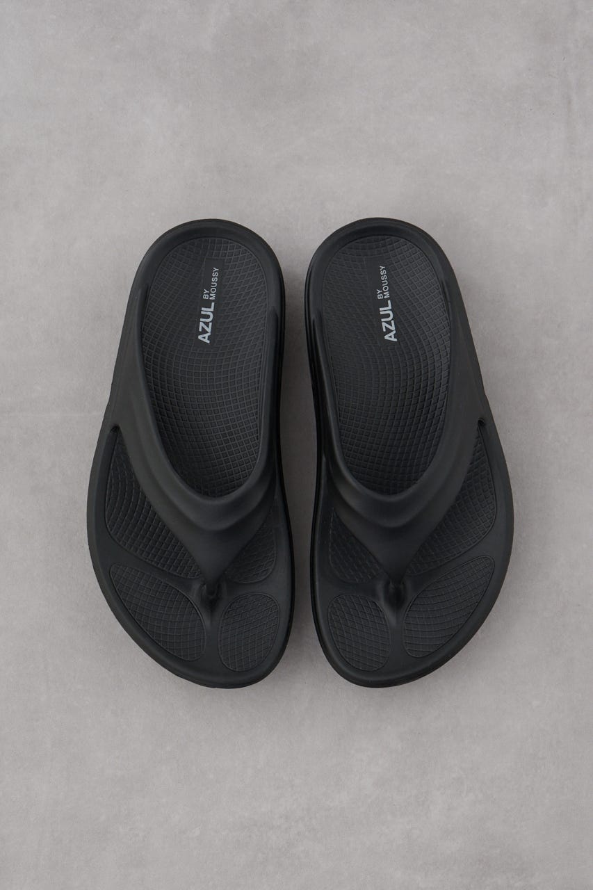 ラクフィールプラットフォームトングサンダル BLK M