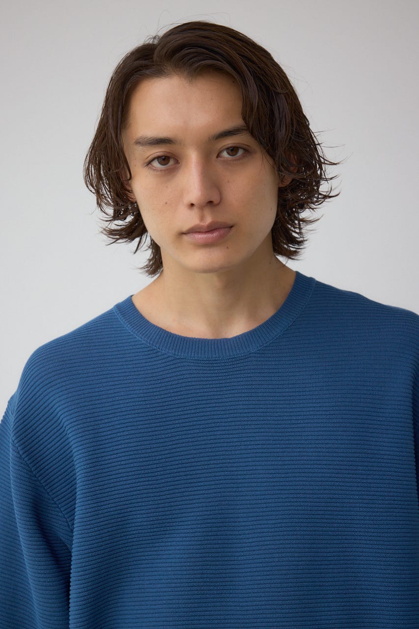 AZUL BY MOUSSY | 編地切替バイカラーニットトップス (ニット