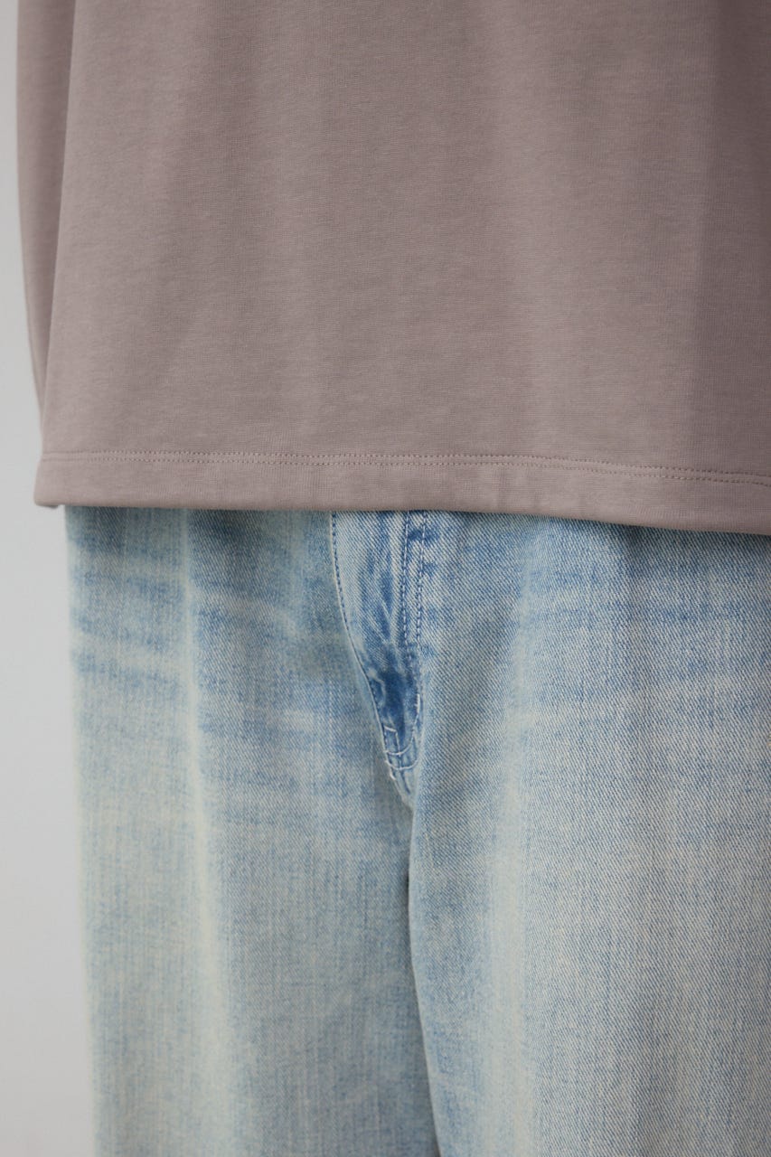 AERON◆トップス/S/レーヨン/BLU/無地// AZUL BY MOUSSY | 切り替えデザインドローコードトップス (T