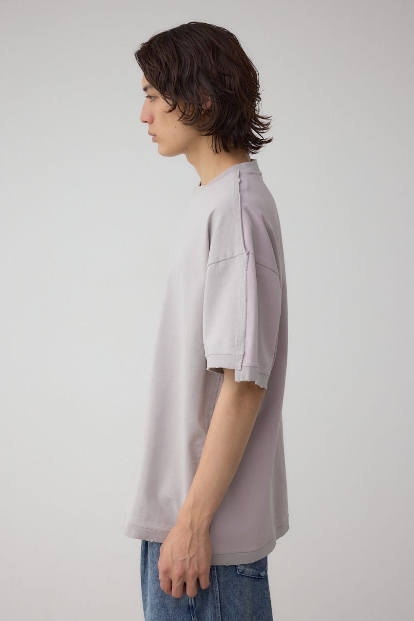 黒トップス収縮性ありKaya SKIN OUT LAYERED SET TOPS/スキンアウトレイヤードセット