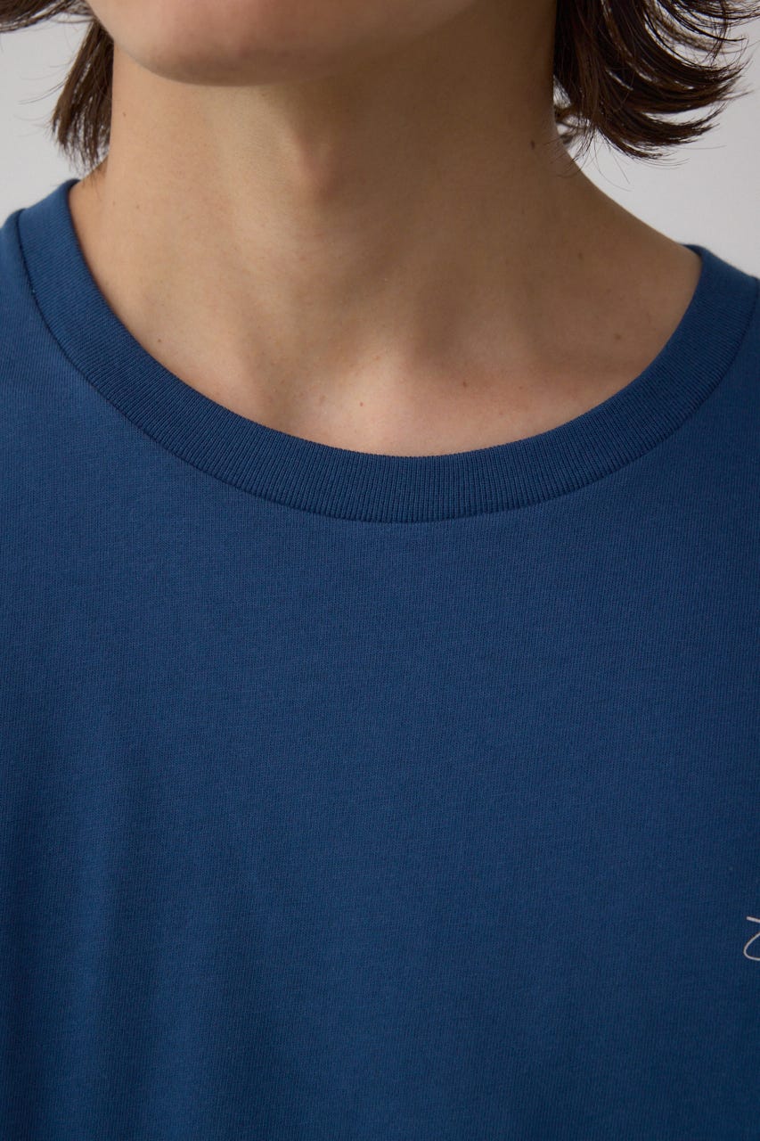 Chevon 復刻Tシャツ アシッドブルー XLサイズ 青 レアカラー インレイジャガード刺繍Tシャツ｜MEN｜251HSC90-368E｜AZUL BY