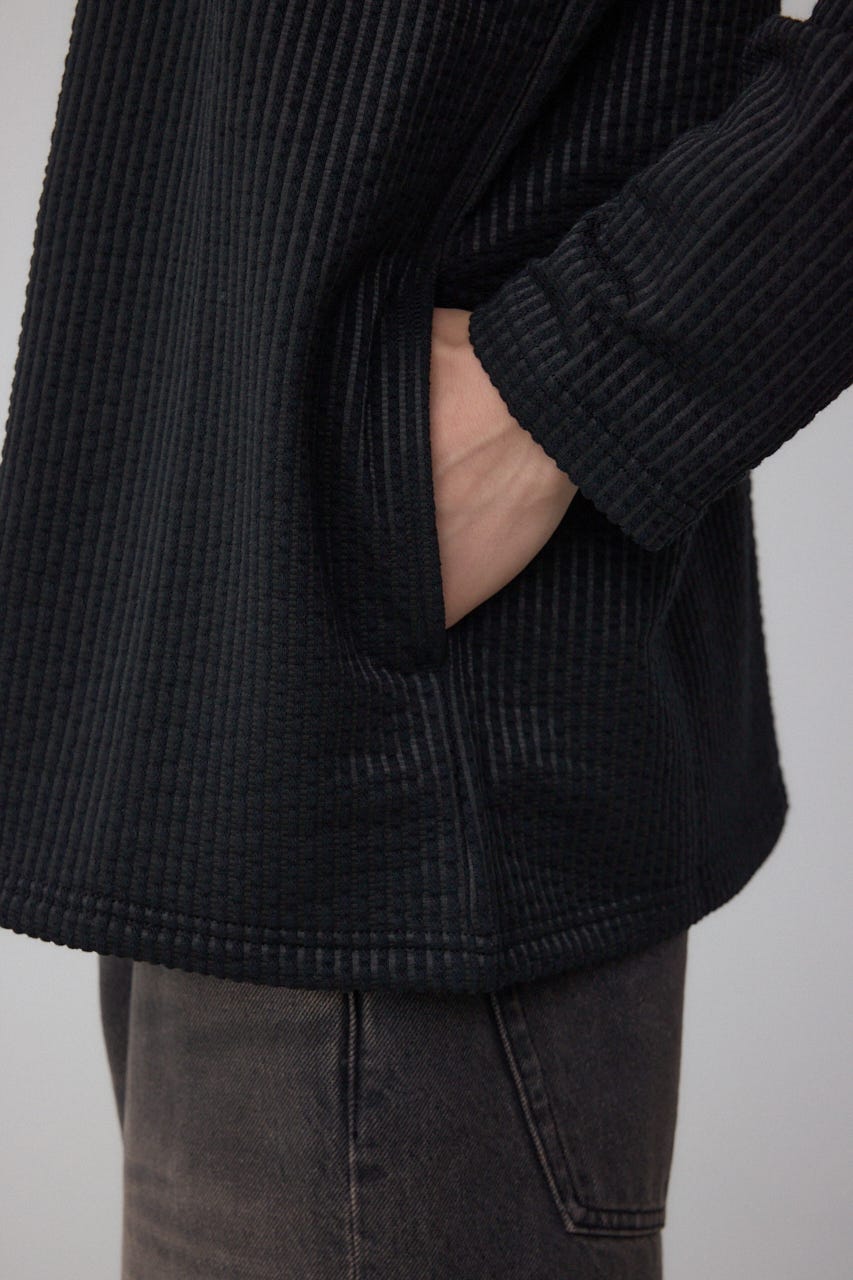 カットストライプトッパー 柄BLK L
