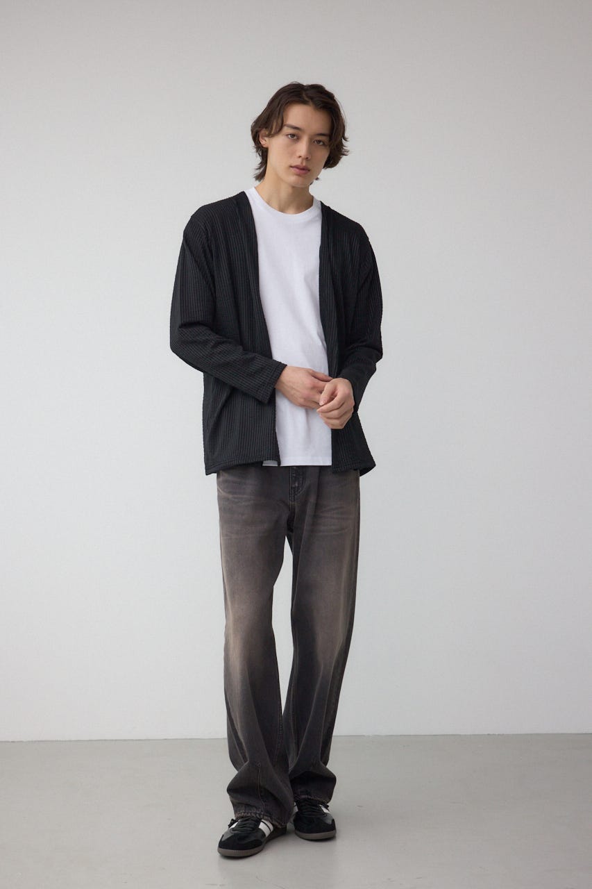 カットストライプトッパー 柄BLK L