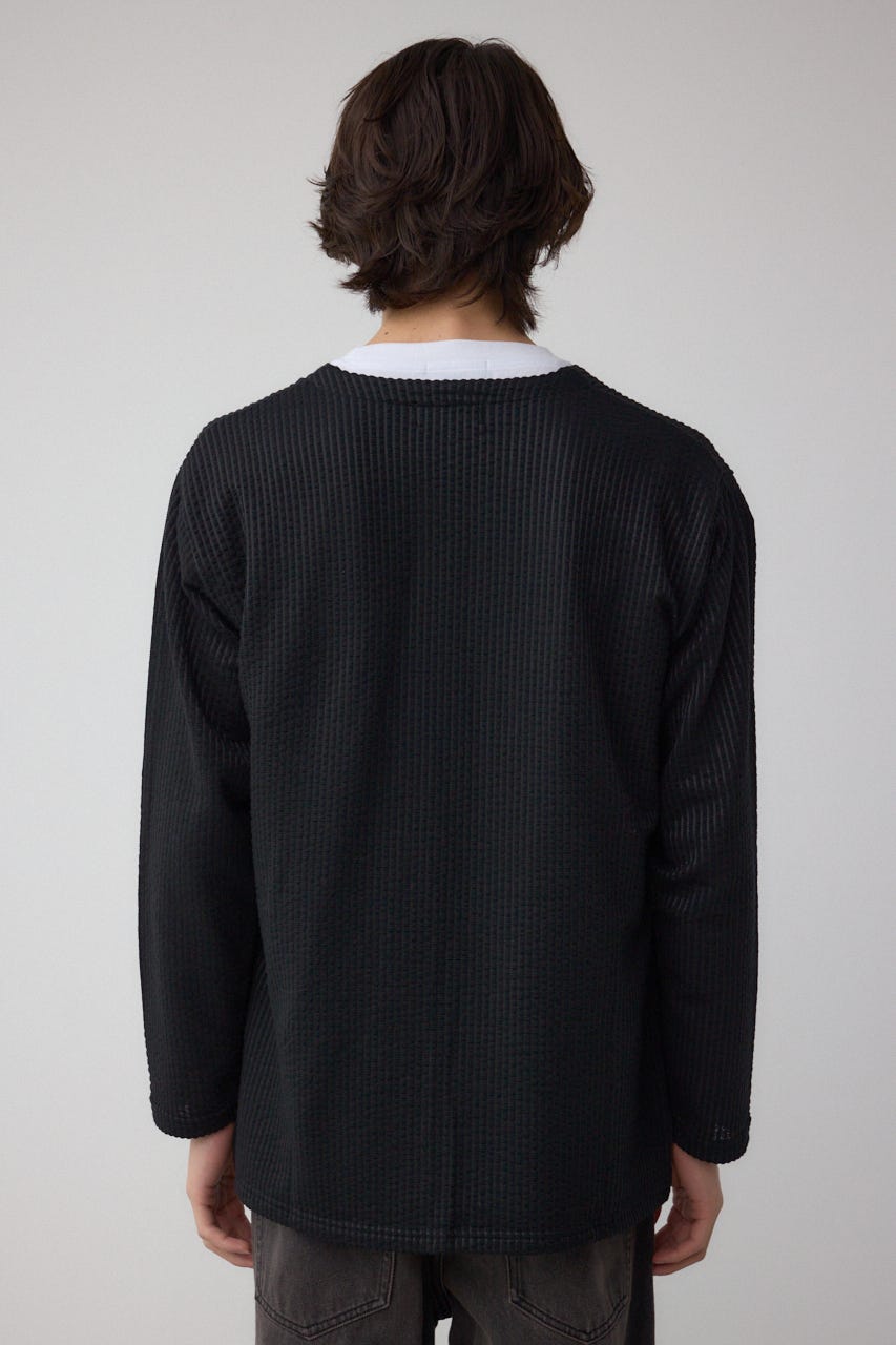 カットストライプトッパー 柄BLK L