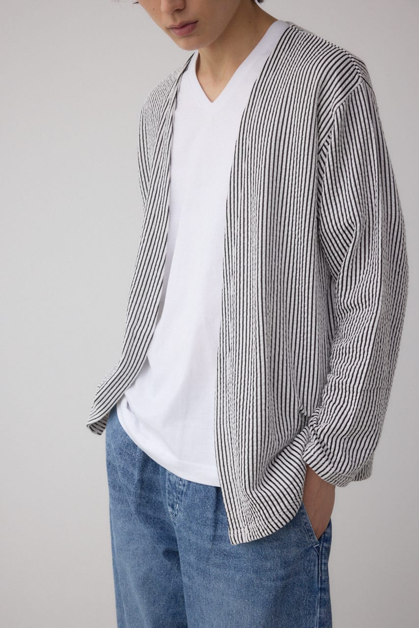 カットストライプトッパー 柄WHT L
