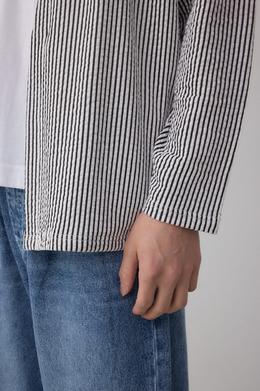 カットストライプトッパー 柄WHT L