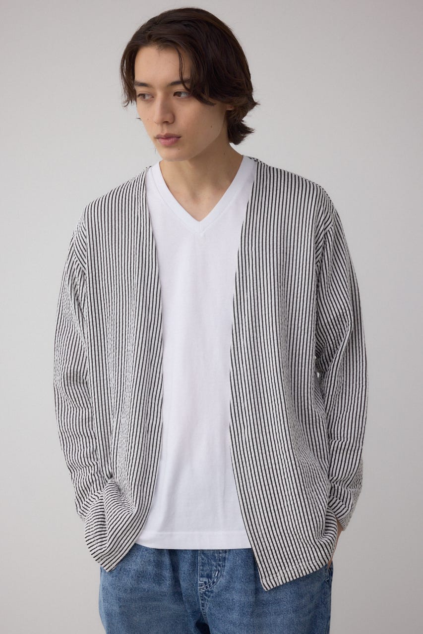 カットストライプトッパー 柄WHT L