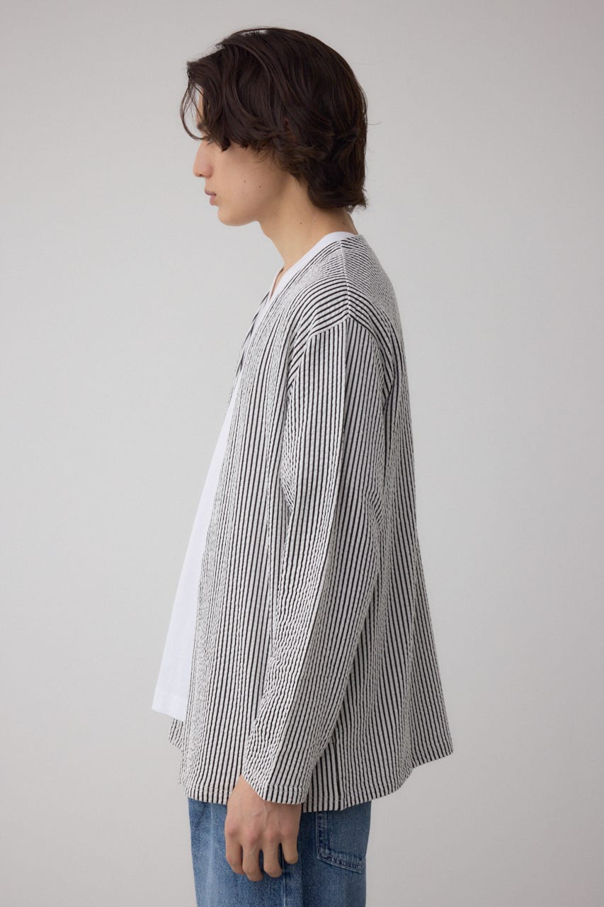 カットストライプトッパー 柄WHT L