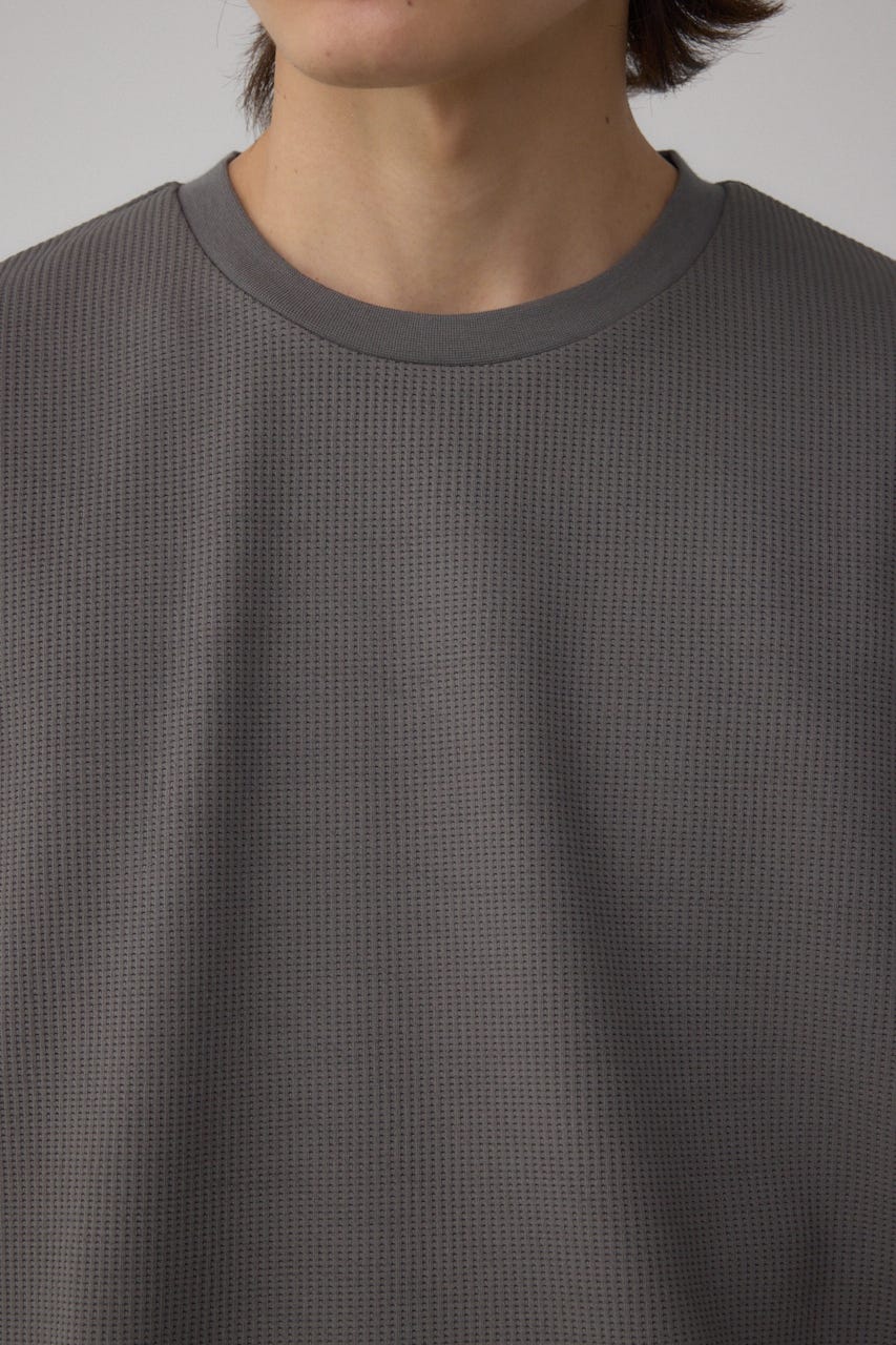シャツスウィッチングプルオーバー 柄GRY M