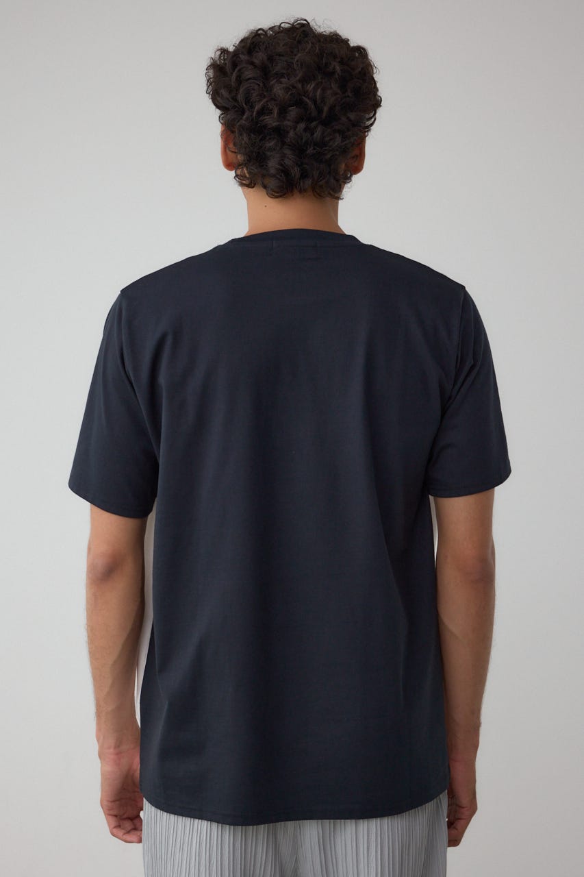 ラインスウィッチングTシャツ 柄BLK L