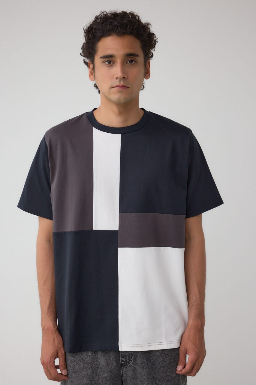 AZUL BY MOUSSY | パネルスウィッチングTシャツ (Tシャツ