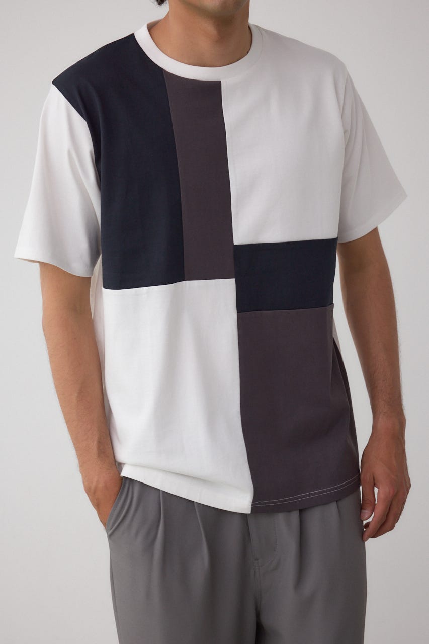AZUL BY MOUSSY | パネルスウィッチングTシャツ (Tシャツ