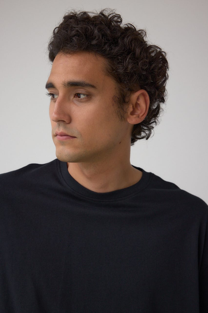 楊柳レイヤードTシャツ BLK L