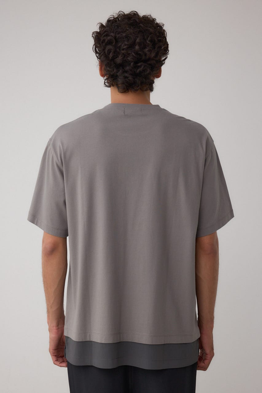 楊柳レイヤードTシャツ GRY L