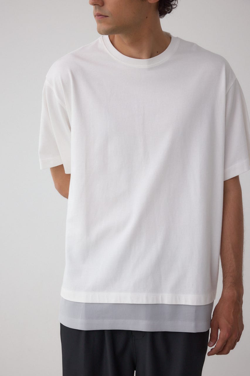 楊柳レイヤードTシャツ WHT L