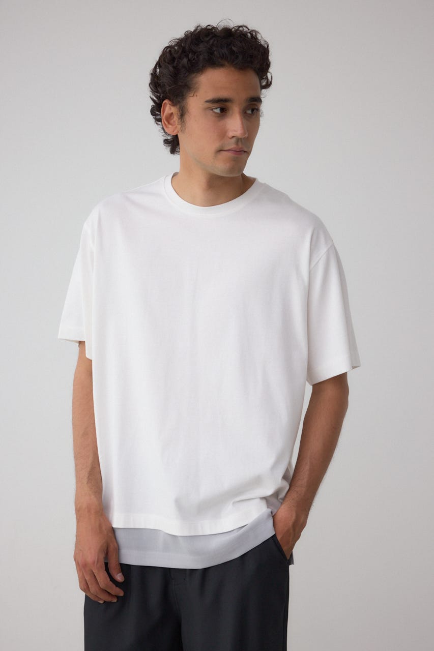 楊柳レイヤードTシャツ WHT L