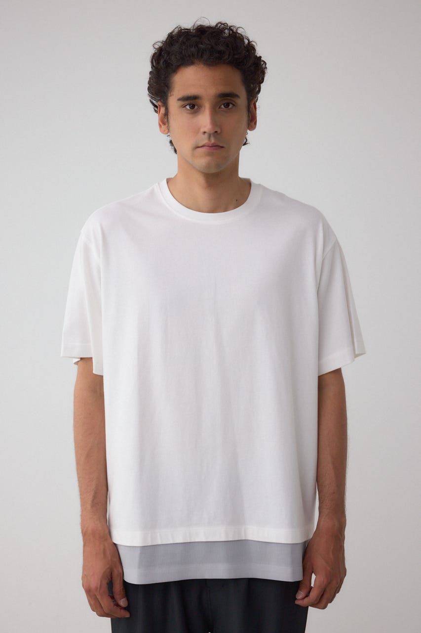 楊柳レイヤードTシャツ WHT L