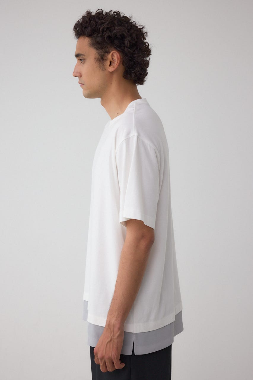楊柳レイヤードTシャツ WHT L