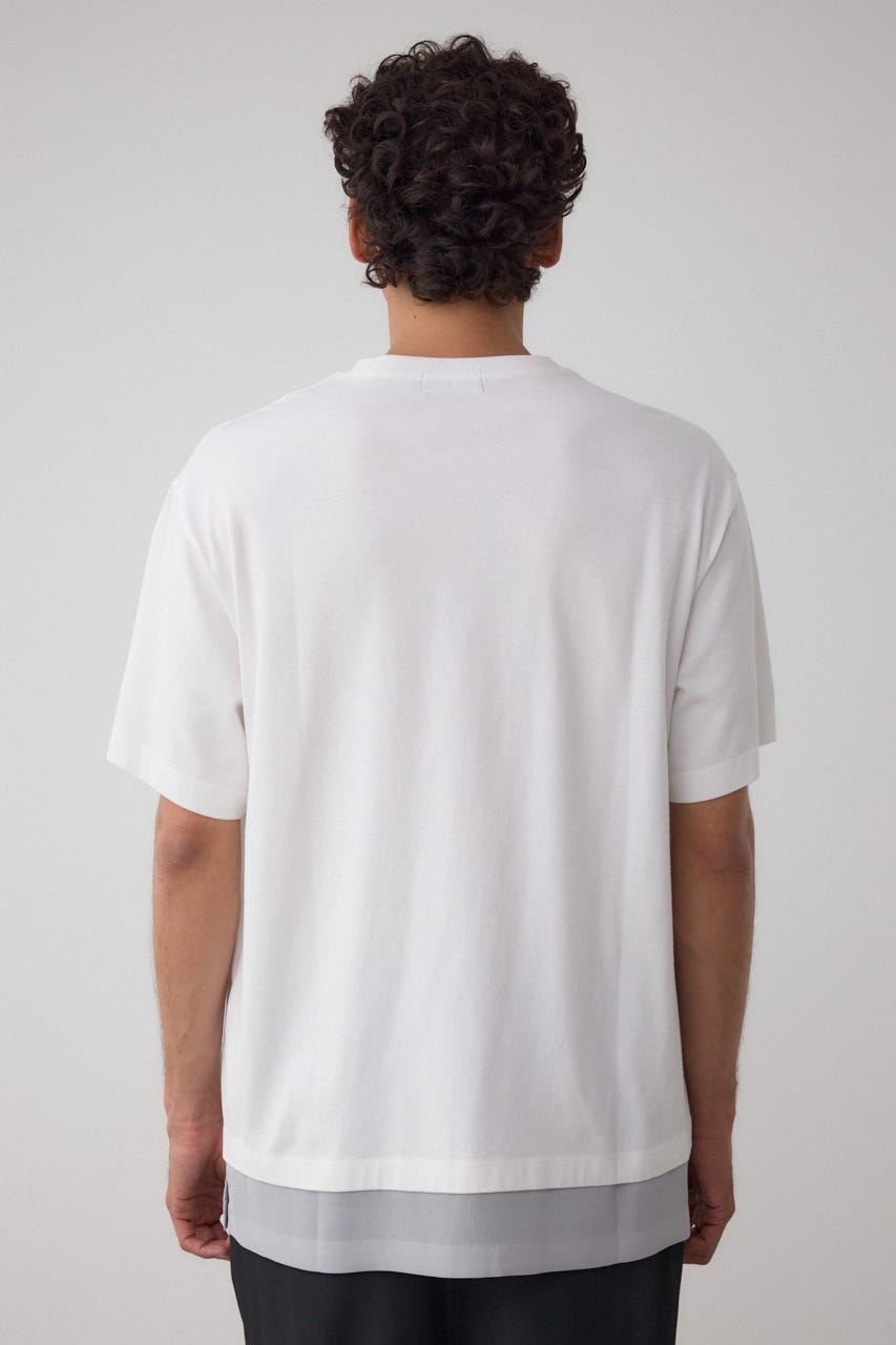 楊柳レイヤードTシャツ WHT L