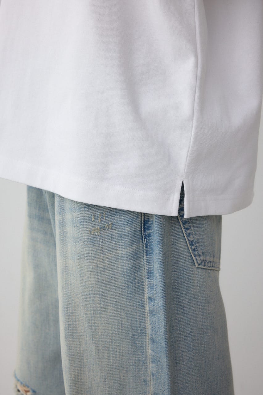 エクストリームコットン刺繍TEE WHT L