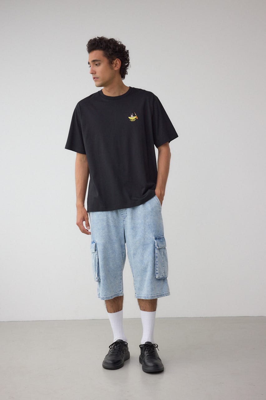 SBC FUNK刺繍ワンポイントTEE BLK L