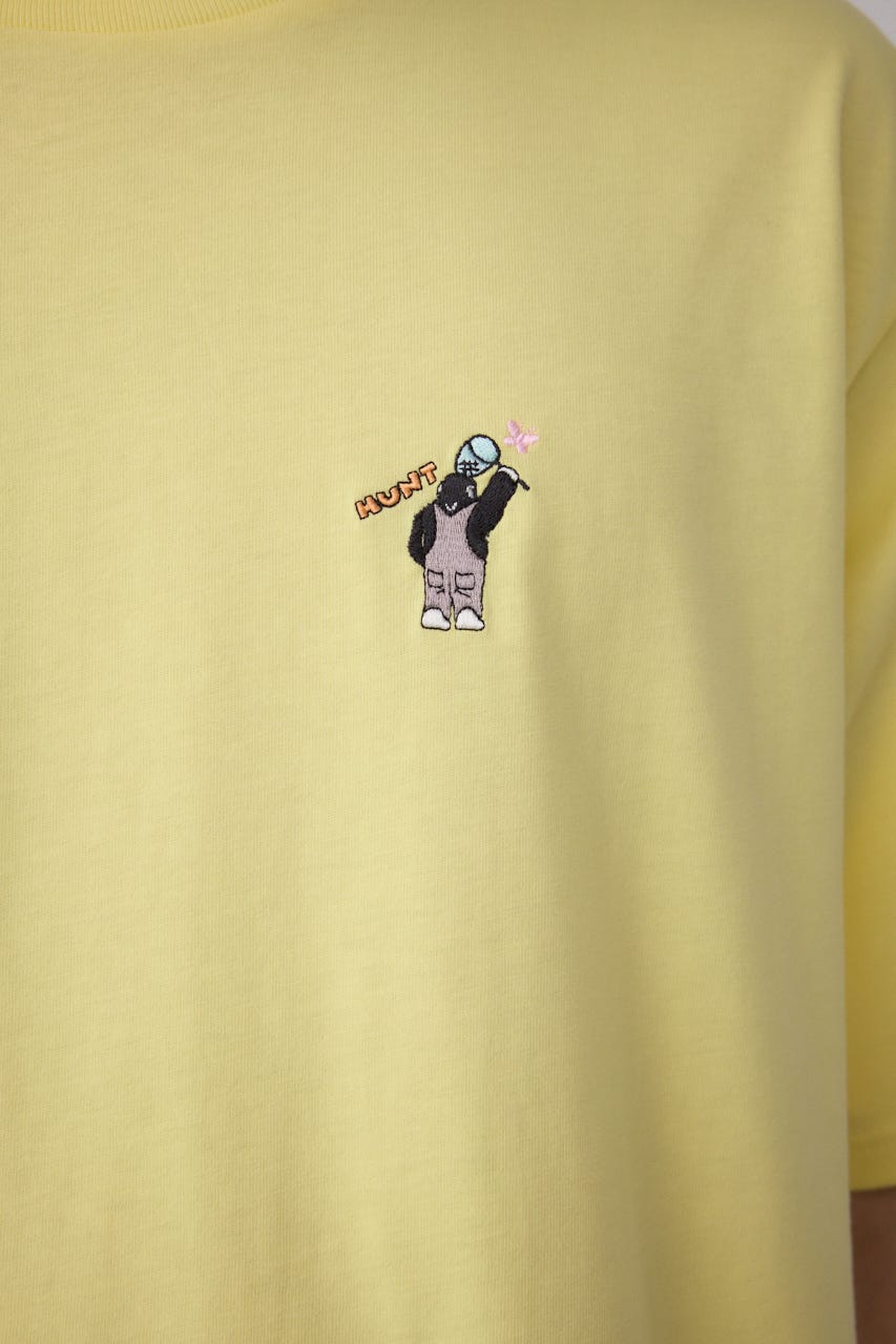 SBC FUNK刺繍ワンポイントTEE L/YEL M