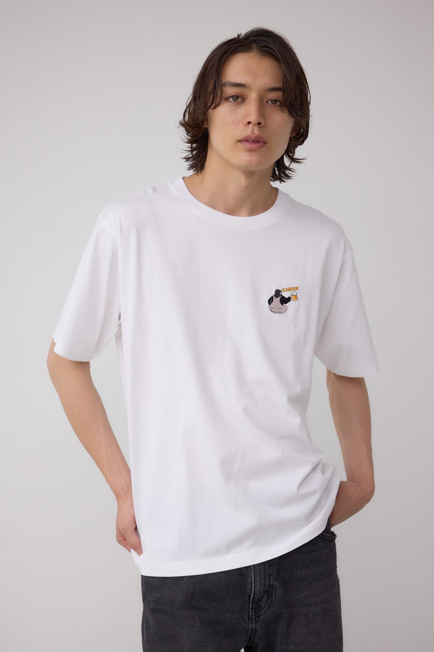 SBC FUNK刺繍ワンポイントTEE WHT L