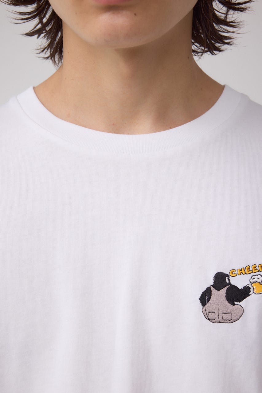 SBC FUNK刺繍ワンポイントTEE WHT L