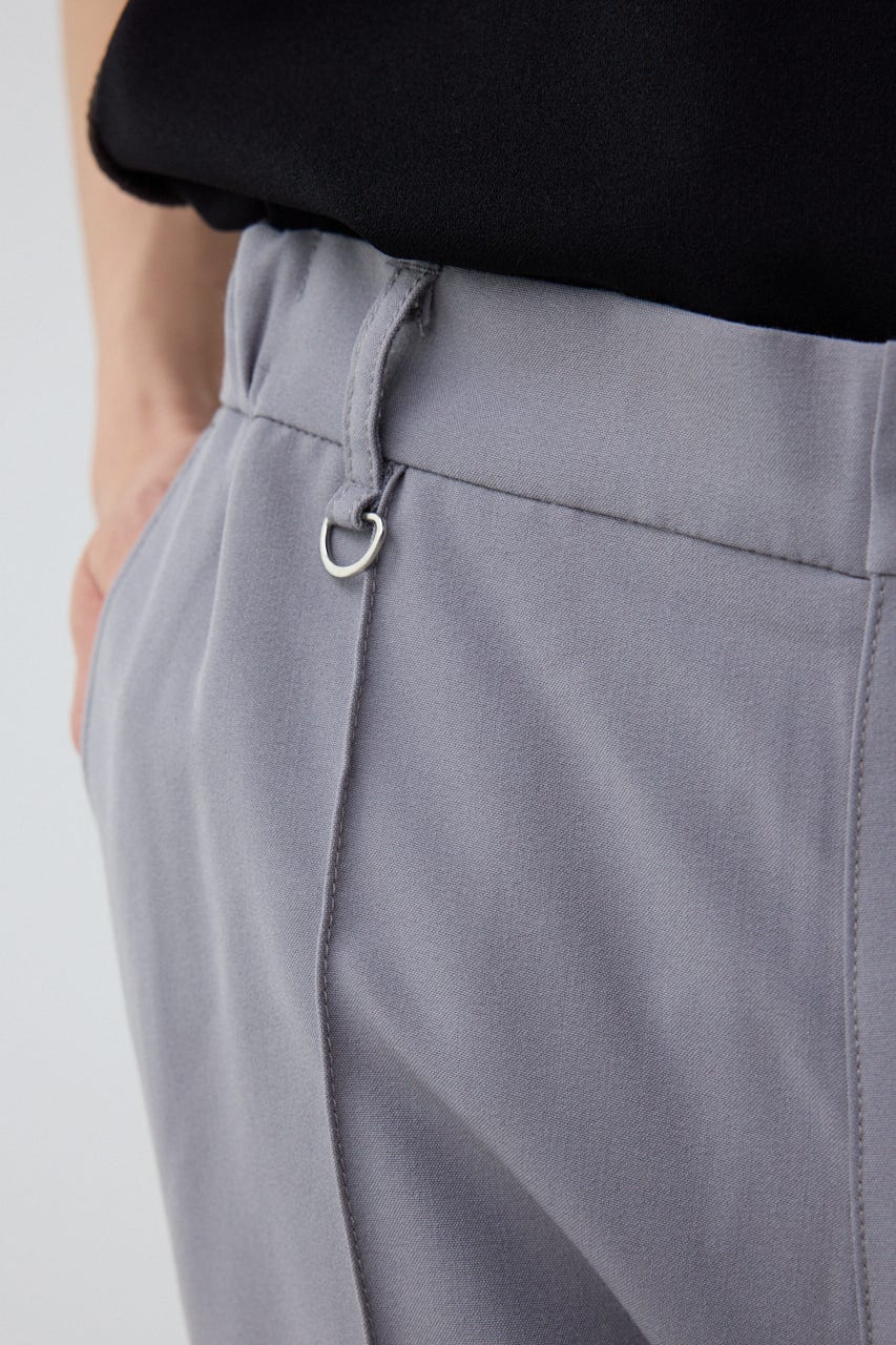 センタープリーツスリムスラックス GRY M