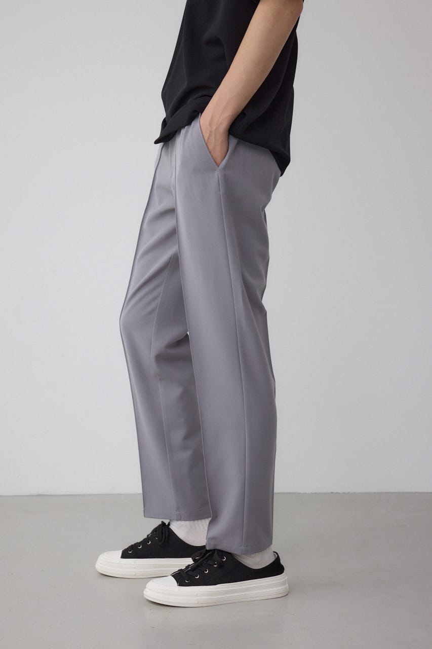 センタープリーツスリムスラックス GRY M