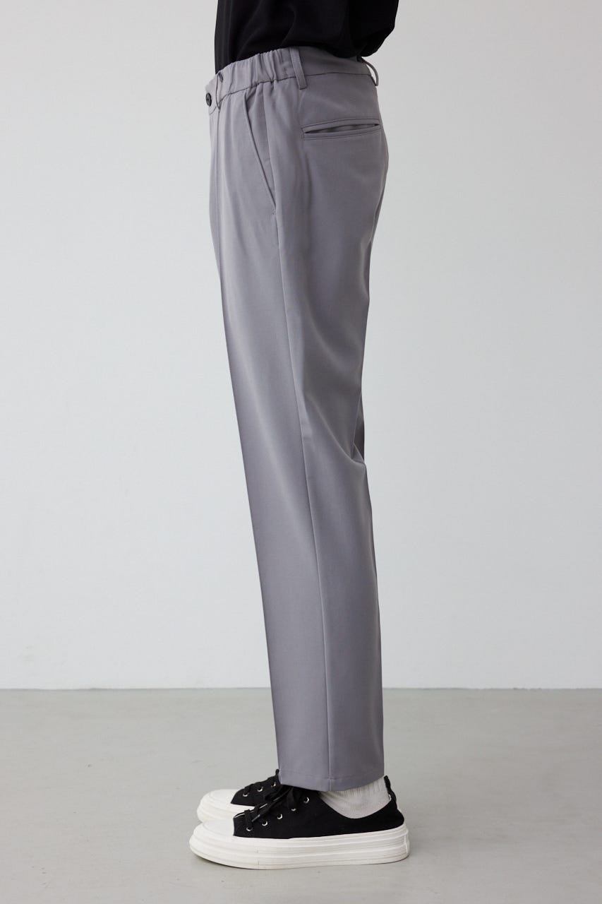 センタープリーツスリムスラックス GRY M