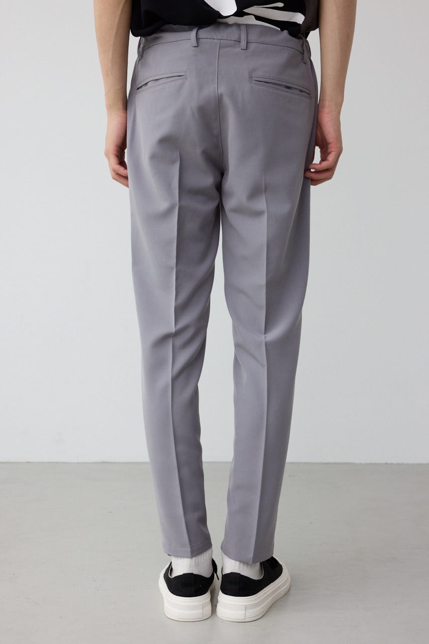 センタープリーツスリムスラックス GRY M