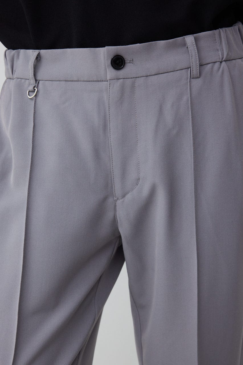 センタープリーツスリムスラックス GRY M