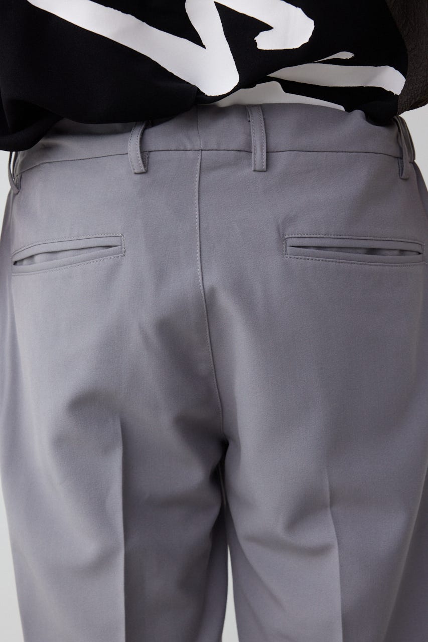 センタープリーツスリムスラックス GRY M