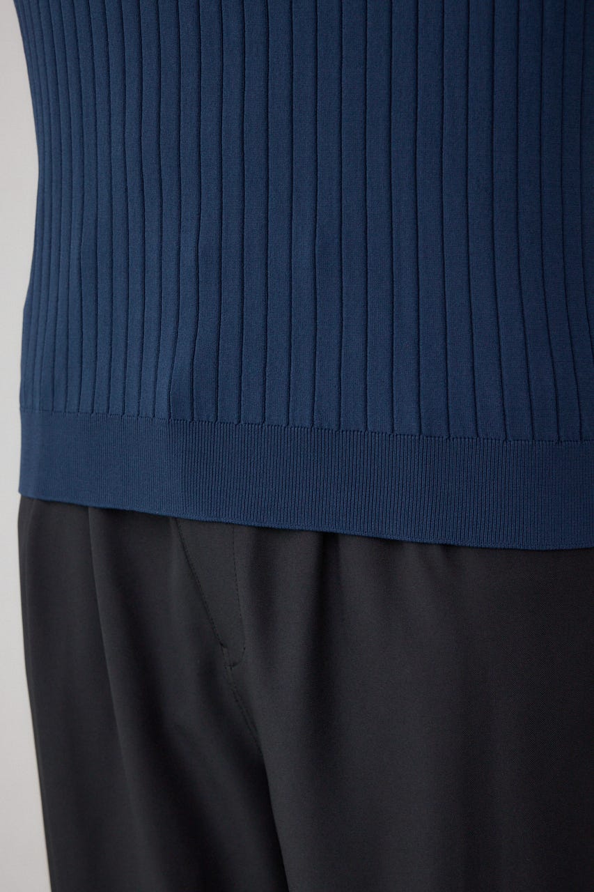 リブVネックニット L/NVY M