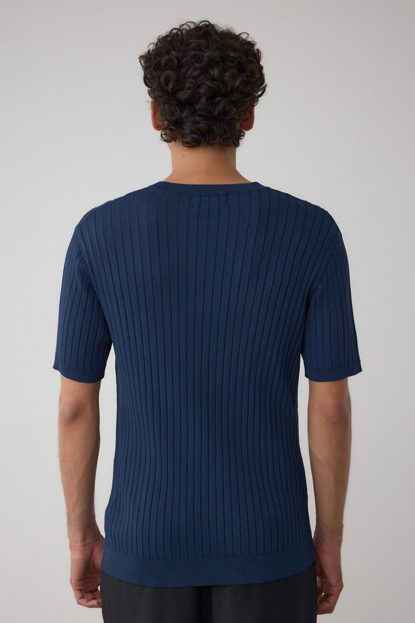 リブVネックニット L/NVY M