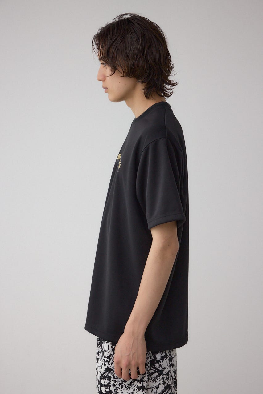 金糸刺繍グラフィックTEE BLK L