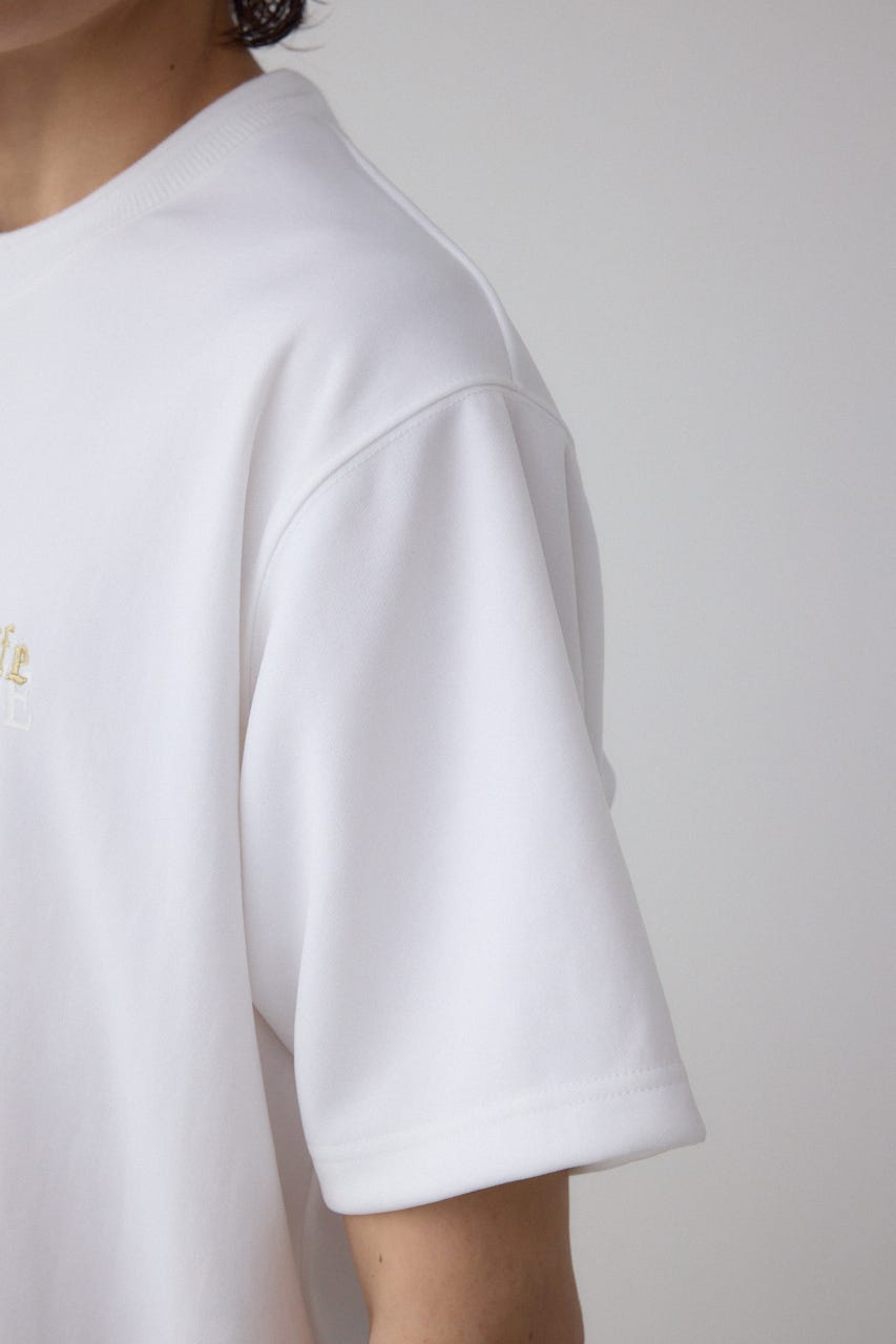 金糸刺繍グラフィックTEE WHT M