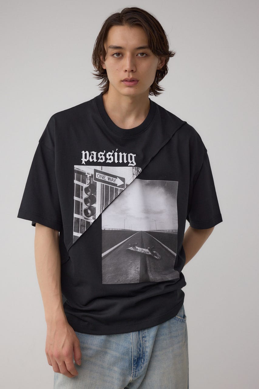 AZUL BY MOUSSY | フォト切り替えTシャツ (Tシャツ・カットソー