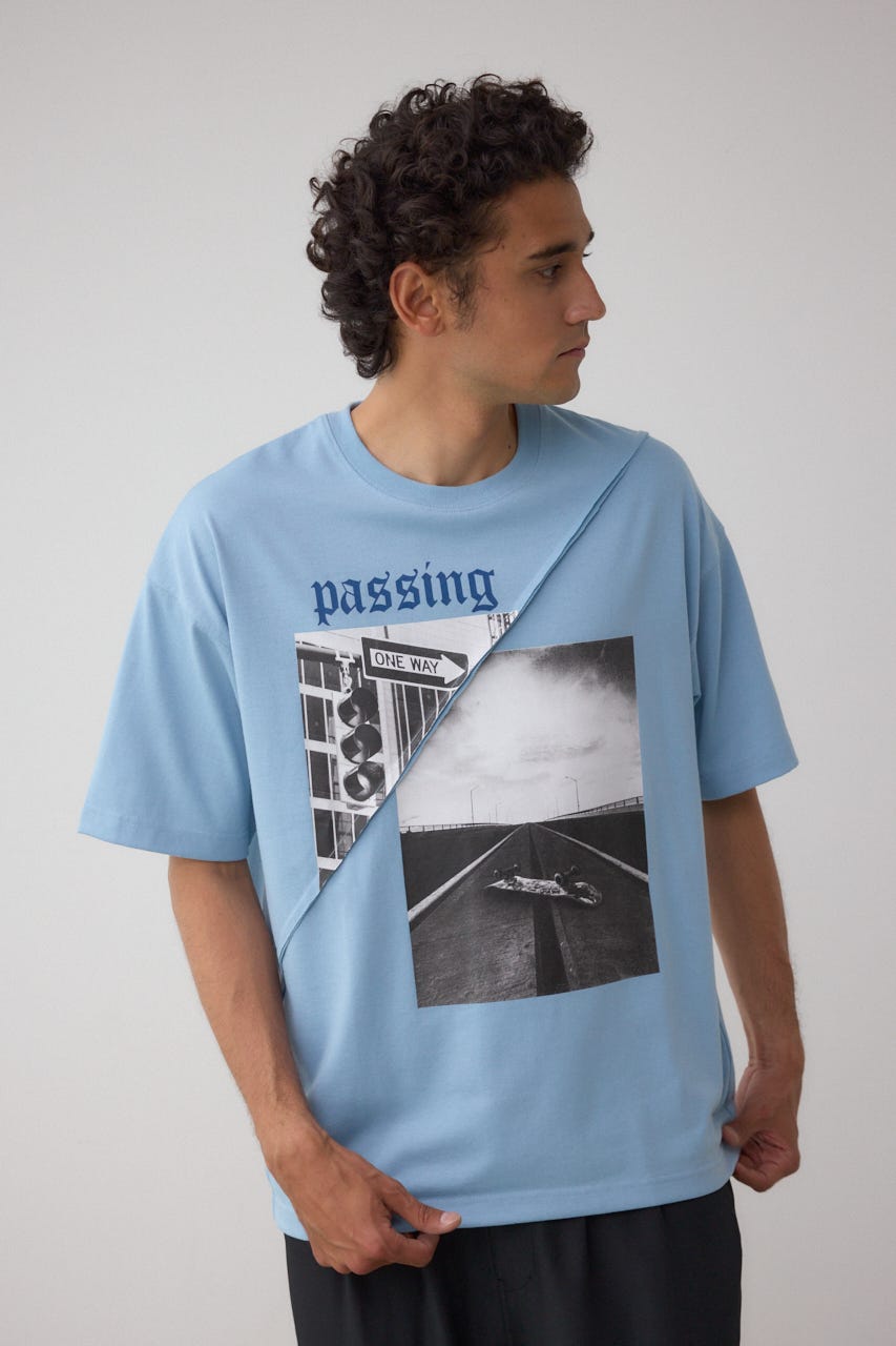 AZUL BY MOUSSY | フォト切り替えTシャツ (Tシャツ・カットソー