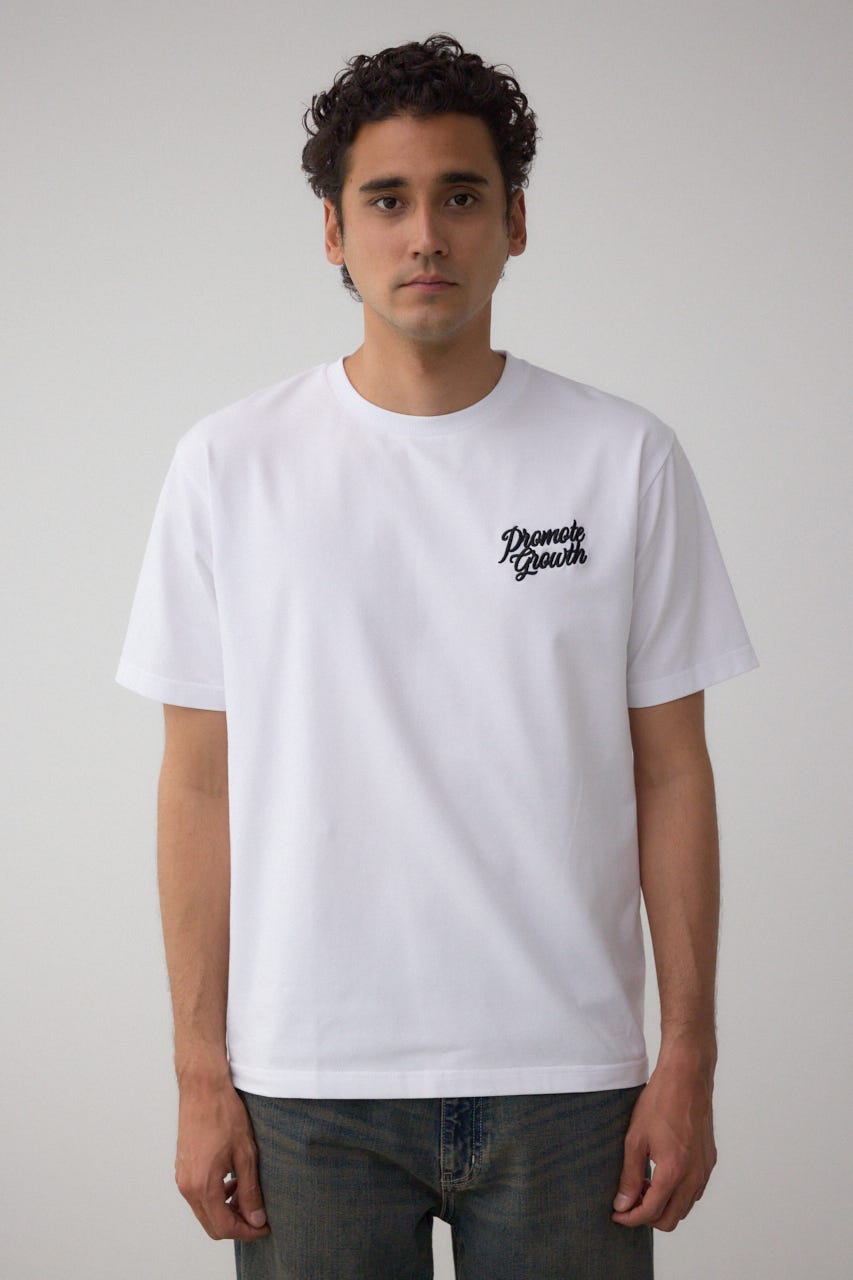 ハートゴールド発泡プリントTEE WHT L