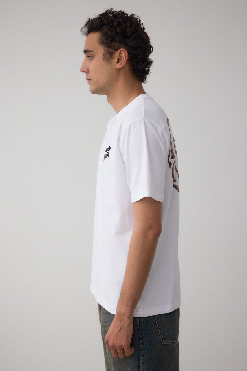 ハートゴールド発泡プリントTEE WHT L