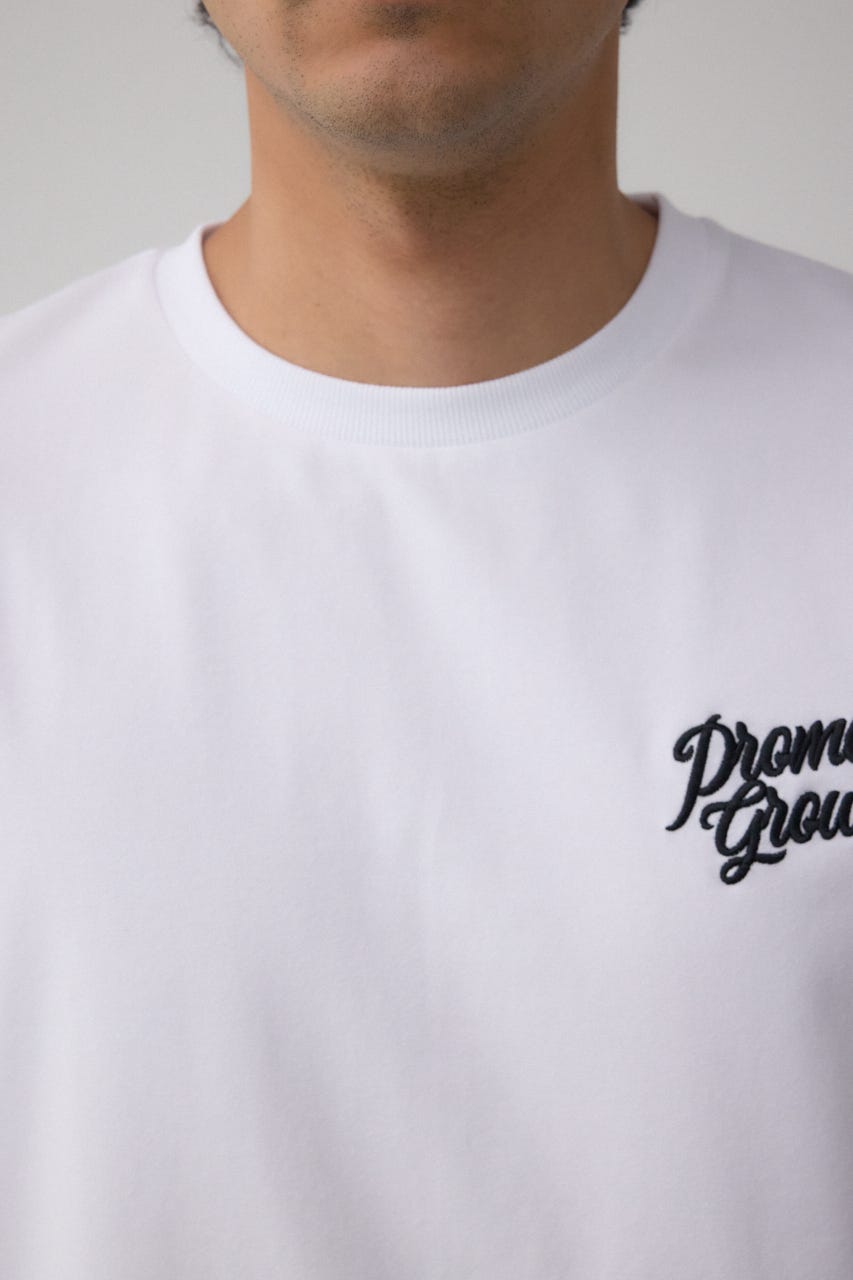 ハートゴールド発泡プリントTEE WHT L
