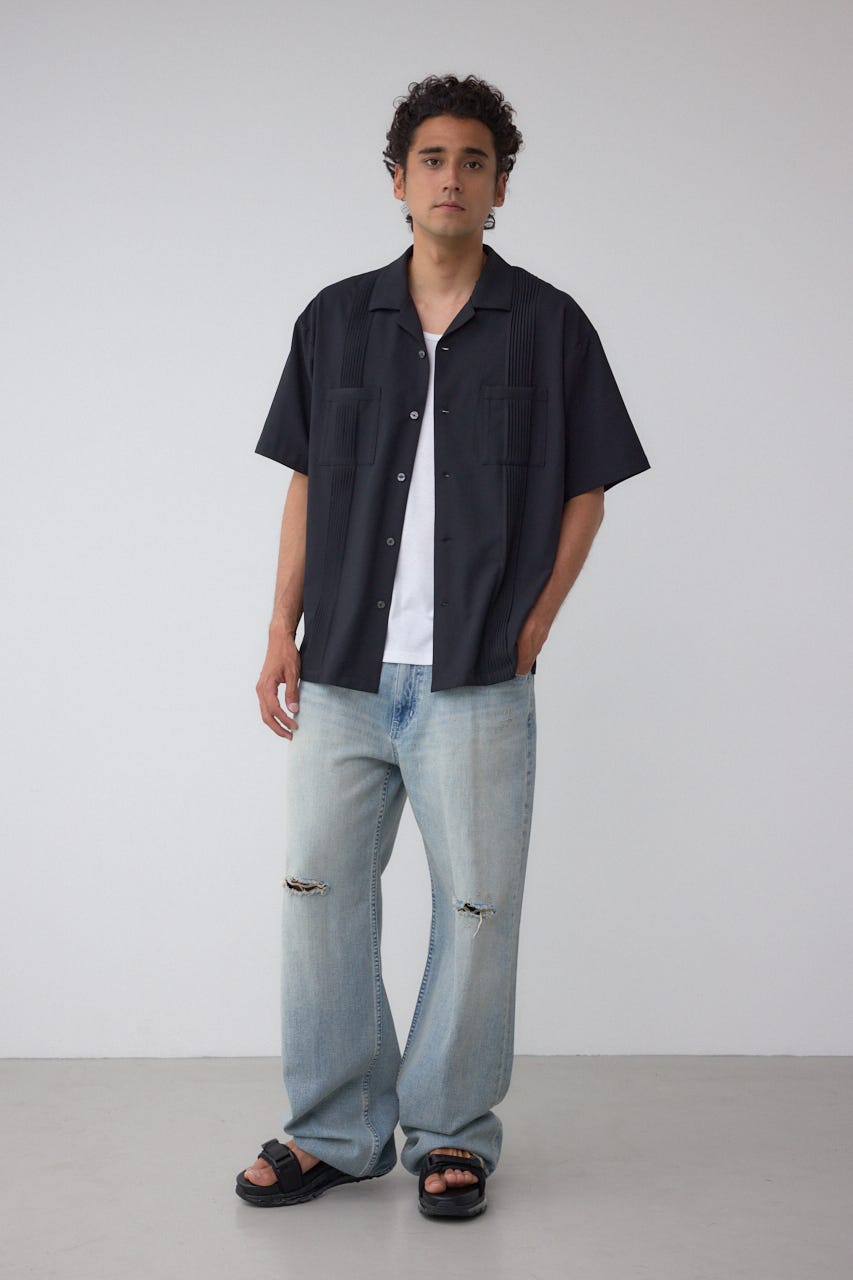 キューバシャツ BLK M